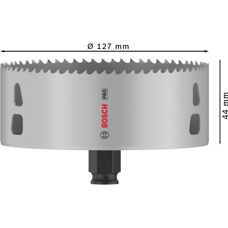 Bosch PRO Multi Material PC Plus, 44/127 mm, Pojedyncza, Wiertarka, Płyta gipsowo-kartonowa, Metal, Metal nieżelazny, Plastik, Drewno iglaste, Czarny, Szary, Stal kobaltowa, Stal szybkotnąca kobaltowa (HSS-Co)