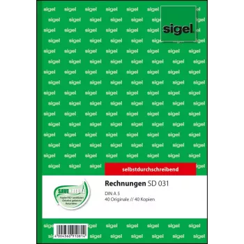 Formularz biznesowy Sigel SD031 zielony A5 80 arkuszy