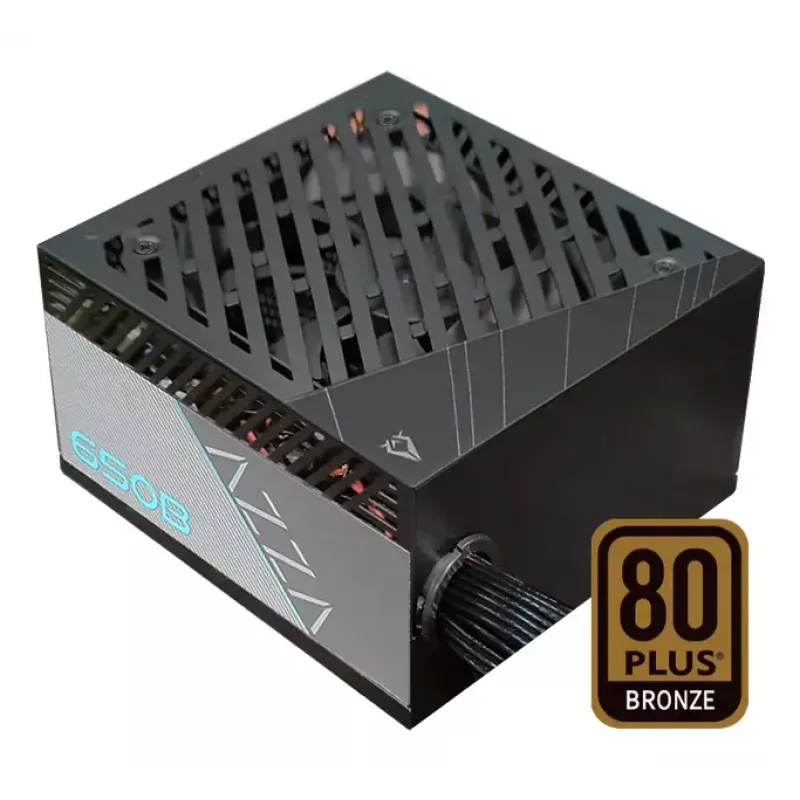Zasilacz AZZA PSAZ-650B (ATX3.1) 650 W, 20+4 pin ATX, nie-modularny, 80 PLUS Bronze, czarny