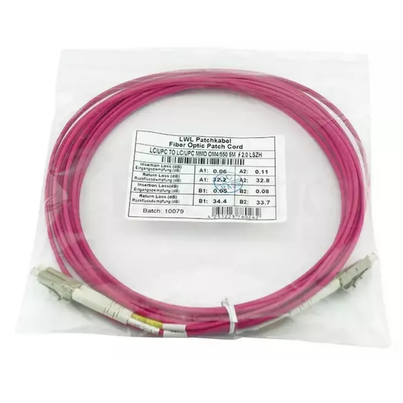 Kabel światłowodowy BlueOptics CBL-LC-OM4-3M 3m LC na LC 50µm