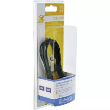 Kabel sieciowy Schwaiger 3,0 m RJ-11 - RJ-45 3 m czarny