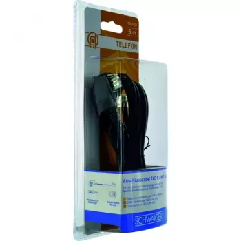 Kabel RJ-11 Schwaiger TAL6236533 6.0m TAE-N Czarny