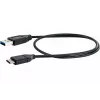 Kabel USB Schwaiger LK 050 C USB 3.2 Gen 2 0.5m USB A USB C Czarny