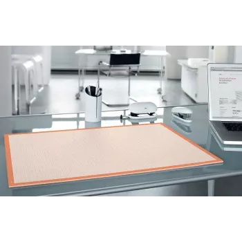 Podkładka na biurko Sigel HO270 — papierowa podkładka na biurko, pomarańczowo-biała, 595×410 mm