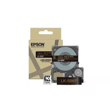 Taśma do drukarki etykiet Epson LK-5BKP Czarna Złota 1,8 cm