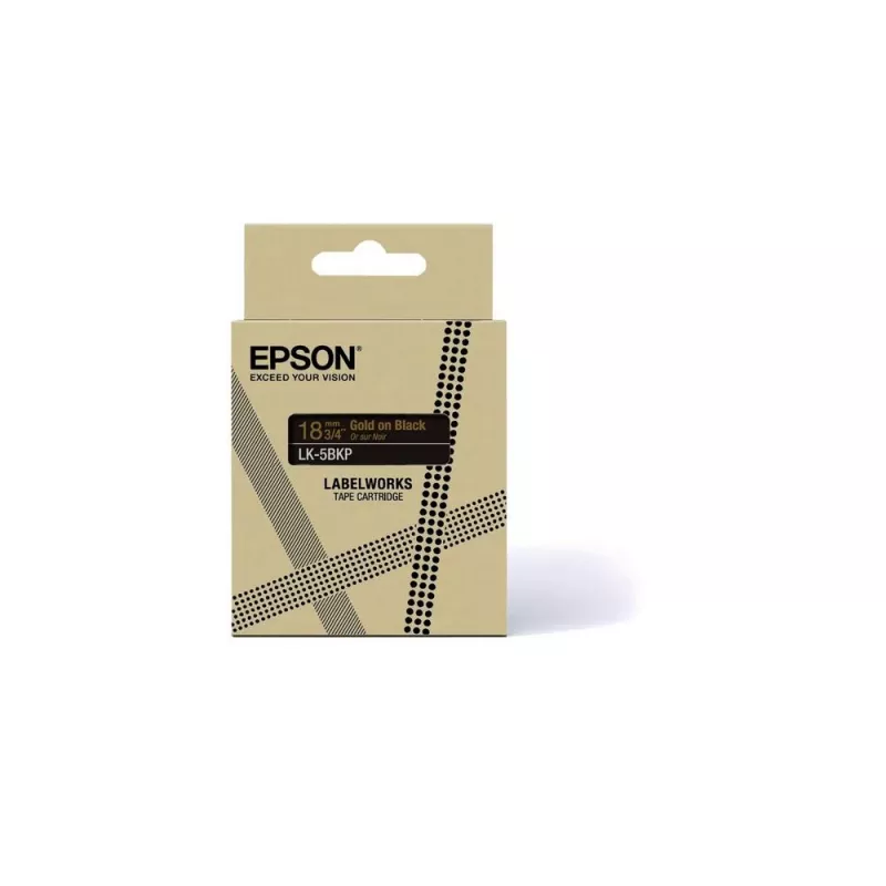 Taśma do drukarki etykiet Epson LK-5BKP Czarna Złota 1,8 cm