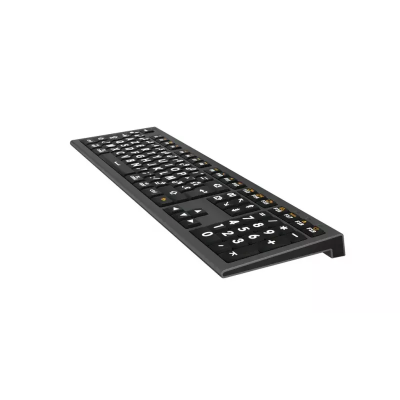 Logickeyboard USB AZERTY Francuska klawiatura LKB-LPWB-A2M-FR przewodowa nożycowe przełączniki
