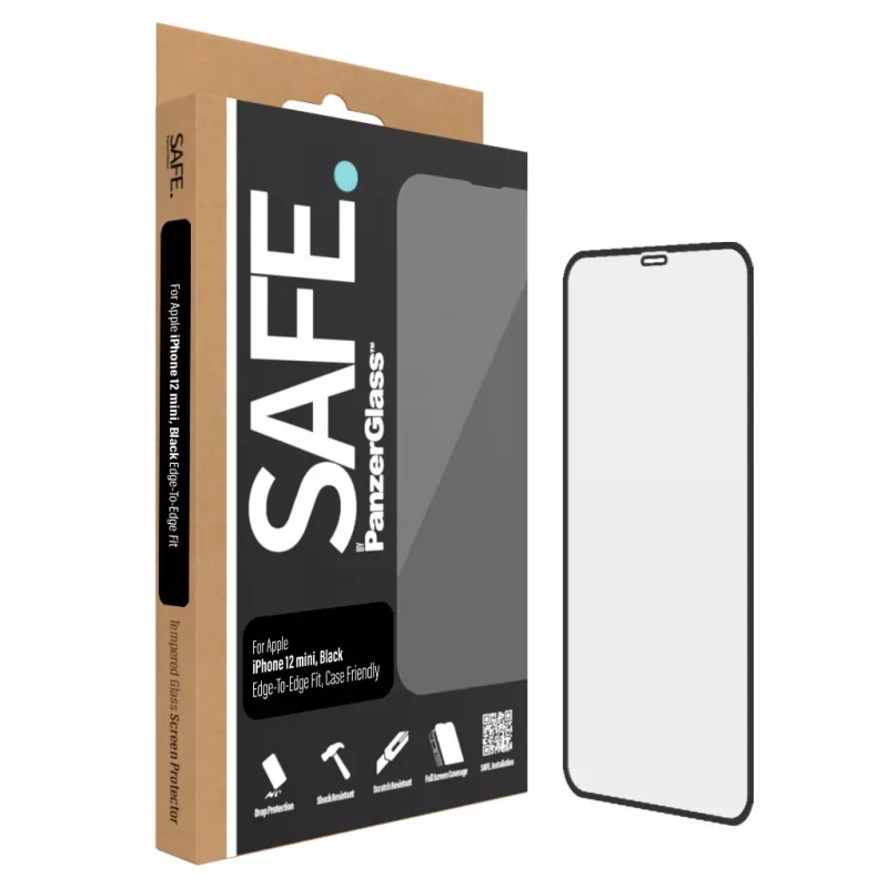 PanzerGlass SAFE. by ® Ochrona ekranu iPhone 12 Mini | Krawędź do krawędzi