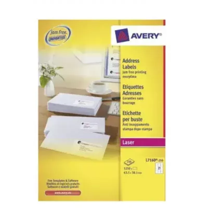Samoprzylepne etykiety Avery L7160-250