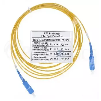 Kabel światłowodowy BlueOptics SFP2222BU7.5MK SC G.657.A1 7,5 m żółty