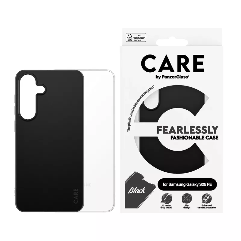 PanzerGlass CARE™ by ® etui TPU czarne Samsung Galaxy S25 FE 5G