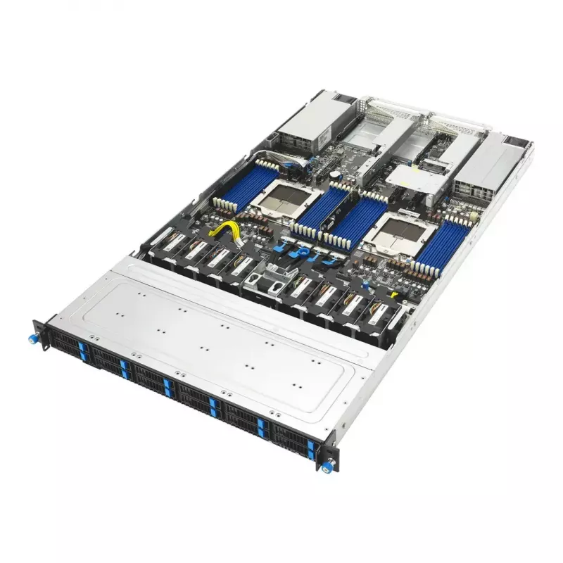 ASUS RS700A-E13-RS12U LGA 6096P Rack (1U) Czarny, Srebrny