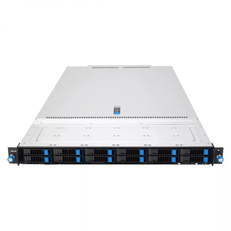 ASUS RS700A-E13-RS12U LGA 6096P Rack (1U) Czarny, Srebrny