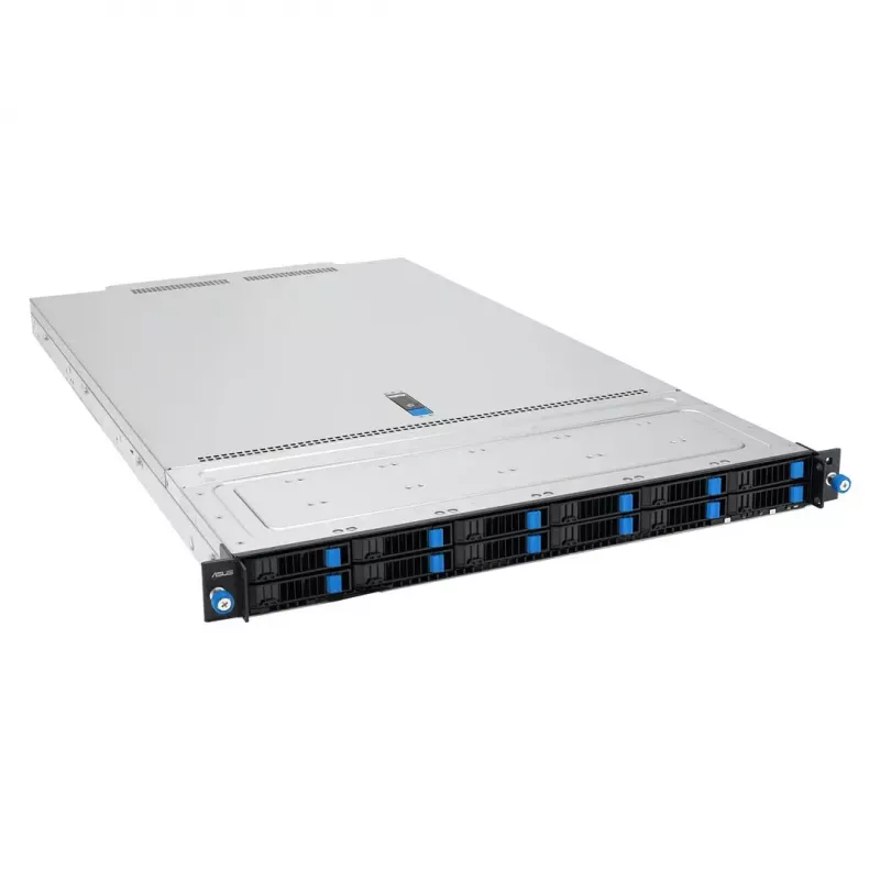 ASUS RS700A-E13-RS12U LGA 6096P Rack (1U) Czarny, Srebrny