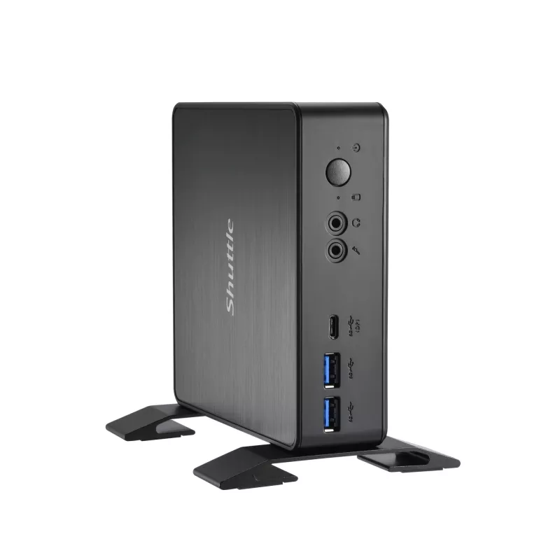 Shuttle Nano PC NC4010BAV2, Intel Celeron 7305, 8GB DDR4, 128GB M.2, 1x HDMI, 1x DP, 7x USB, 1x LAN, w zestawie VESA i podstawa