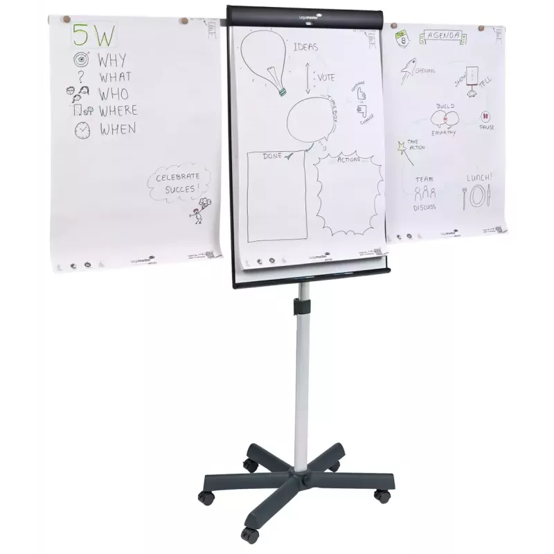 Legamaster SKETCH PRO mobilny flipchart podstawa gwiaździsta stal 5 kółek