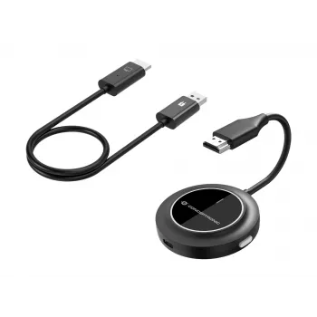 Bezprzewodowy zestaw przedłużacza HDMI CONCEPTRONIC ATHERIC02B — klucz sprzętowy, HDMI/USB, 1080p (1920x1080), zasilany przez USB