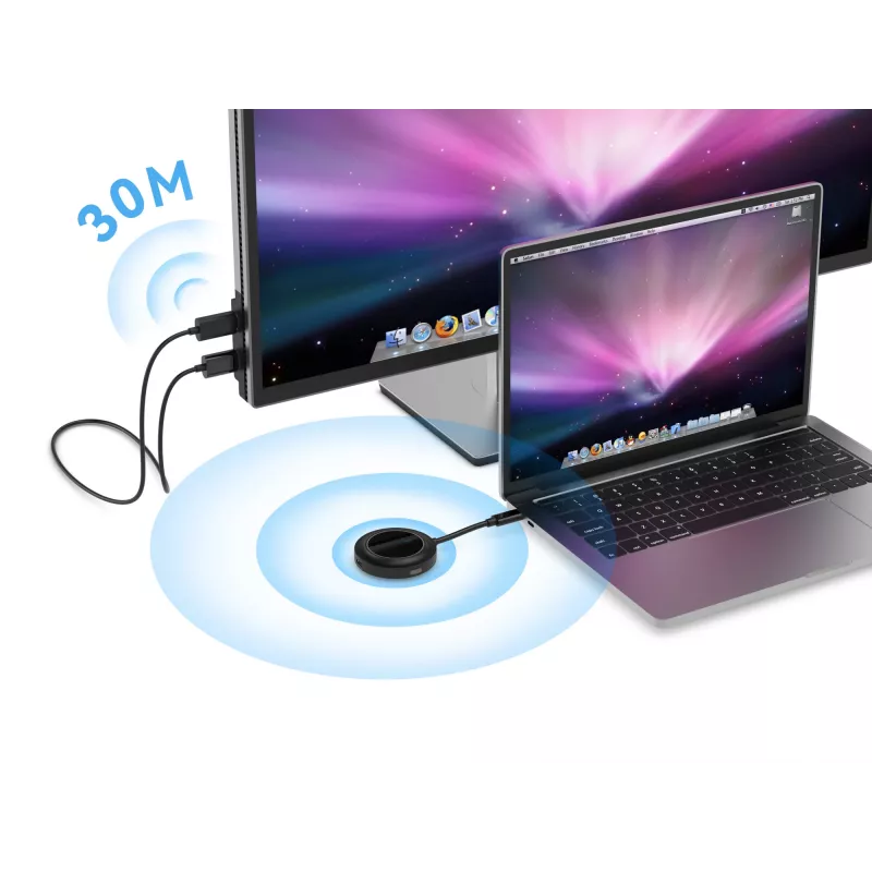 Conceptronic ATHERIC01B Bezprzewodowy zestaw do wyświetlania USB-C na HDMI 1080P