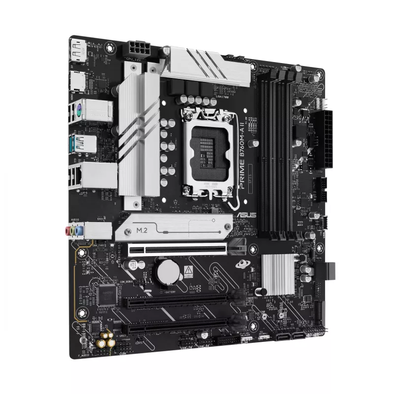 Płyta główna ASUS PRIME B760M-A II-CSM — Intel B760, LGA1700, microATX, DDR5, do 256 GB, M.2/PCIe 4.0/SATA III, 2,5Gb Ethernet