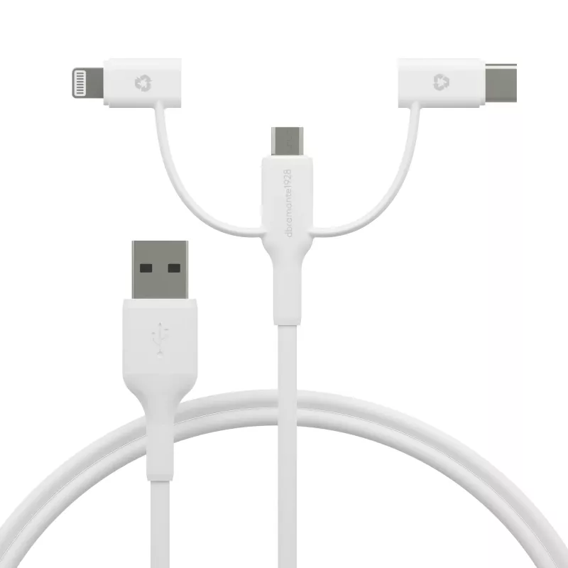 dbramante1928 re-charge - kabel 3w1 – USB A na USB-A, C i Lightning - W