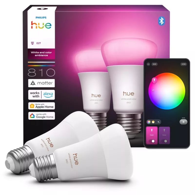 Philips Hue biały and colour ambience A60 – inteligentna żarówka E27 – 810