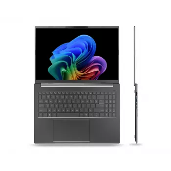 Laptop Acer Aspire 16 AI A16-61M-R473 — 16-calowy wyświetlacz WUXGA+, AMD Ryzen AI 5 330 3,4 GHz, 16 GB LPDDR5x, 512 GB SSD, Windows 11 Home, Szary