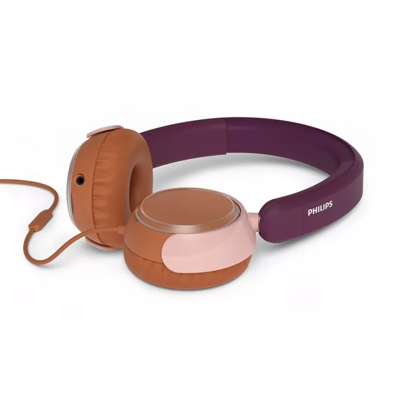 Philips 2000 series TAK2000MP/00 słuchawki/zestaw słuchawkowy Przewodowe Nagłowne Rozmowy/Muzyka USB typu C Pomarańczowy, fioletowy, różowy