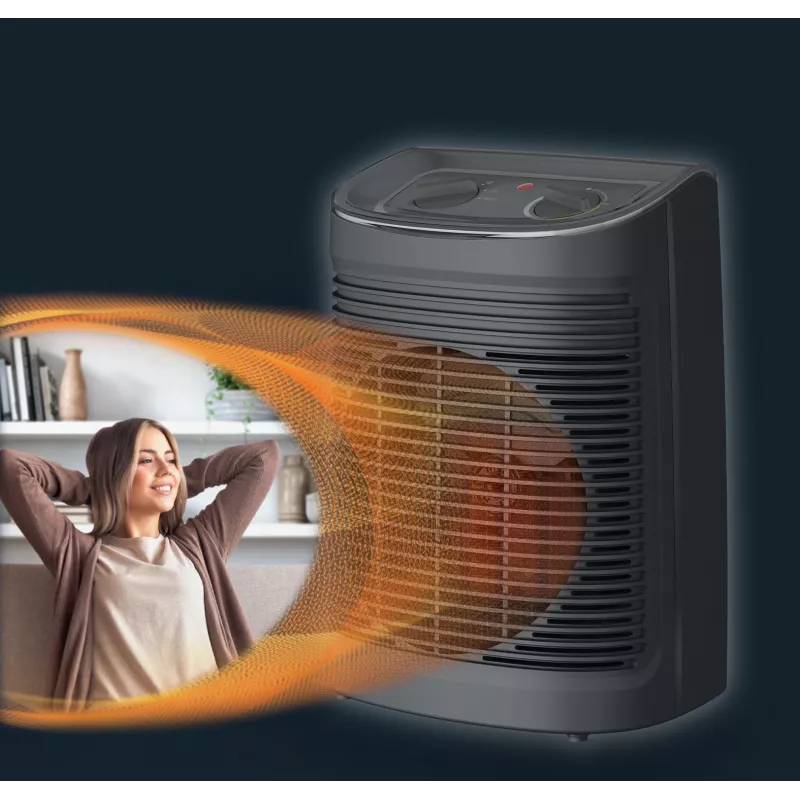 Rowenta Instant Comfort SO6511 Grzejnik elektryczny z wentylatorem, szary, 2200 W, do wnętrz
