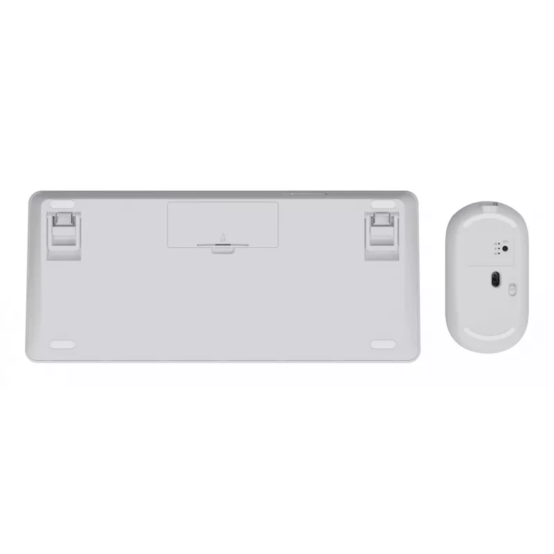 Zestaw klawiatury i myszy TRUST Lyra Mini Wireless QWERTZ (RF + Bluetooth) Biały, układ niemiecki