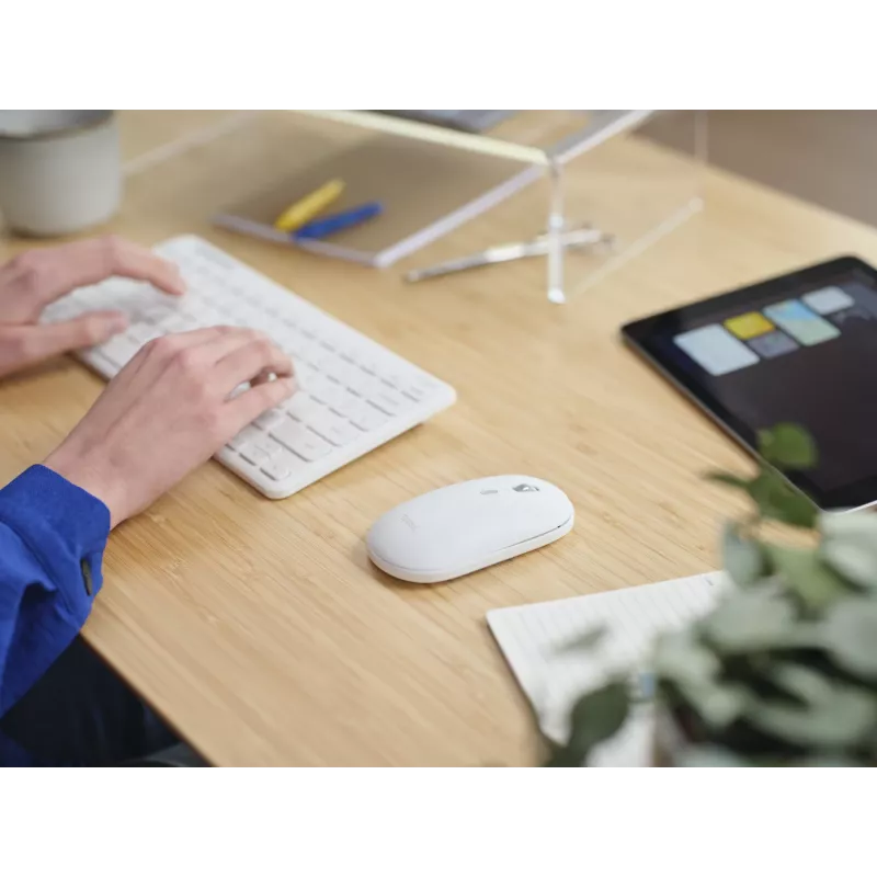 Zestaw klawiatury i myszy TRUST Lyra Mini Wireless QWERTZ (RF + Bluetooth) Biały, układ niemiecki