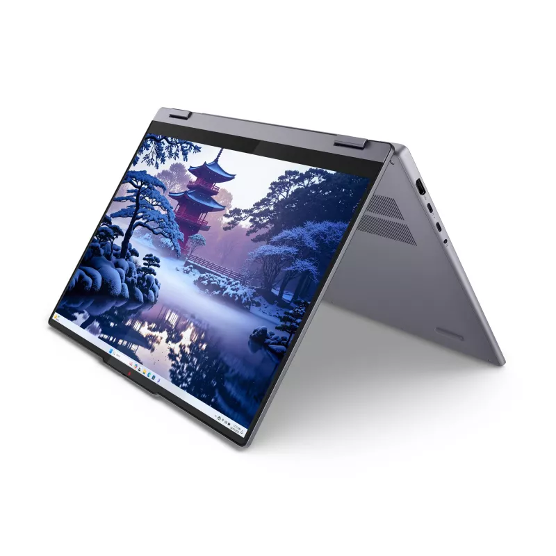 Lenovo IdeaPad 5 2-in-1 16IAL10 Intel Core Ultra 5 225U Hybrid (2-w-1) 40,6 cm (16 cali) Dotykowy ekran WUXGA 16 GB LPDDR5x-SDRAM 1 TB SSD Wi-Fi 7 (802.11be) Windows 11 Home Niemiecki Szary