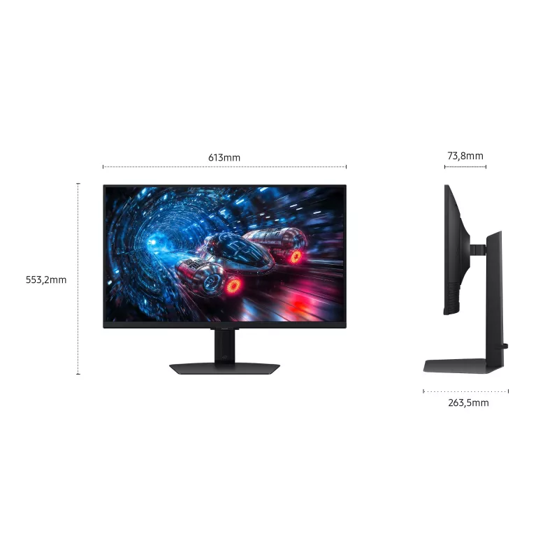 Monitor Samsung G70F 68,6 cm (27 cali) 3840 x 2160 pikseli 4K Ultra HD LCD Czarny