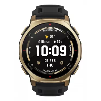 Amazfit T-rex 3 Pro 3,35 cm (1,32 cala) AMOLED 44 mm Cyfrowy 466 x 466 pikseli Dotykowy Złoty Wi-Fi GPS (satelitarny)