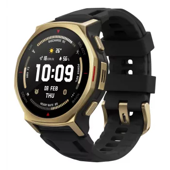 Amazfit T-rex 3 Pro 3,35 cm (1,32 cala) AMOLED 44 mm Cyfrowy 466 x 466 pikseli Dotykowy Złoty Wi-Fi GPS (satelitarny)