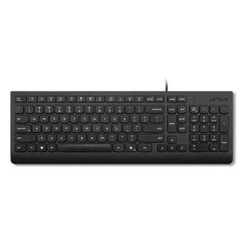 Przewodowa klawiatura USB pełnowymiarowa Lenovo 4Y41R64642 — układ duński, 105 klawiszy, czarna
