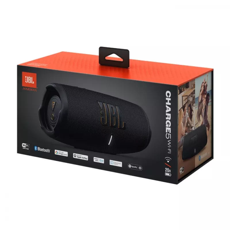 JBL Charge 5 Wi-Fi głośnik przenośny stereo Czarny 40 W