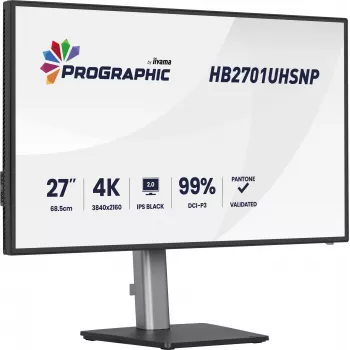 Monitor komputerowy iiyama PROGRAPHIC HB2701UHSNP-B1 68,6 cm (27 cali) 3840 x 2160 pikseli 4K Ultra HD LCD Czarny