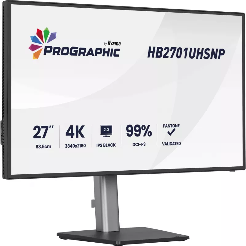 Monitor komputerowy iiyama PROGRAPHIC HB2701UHSNP-B1 68,6 cm (27 cali) 3840 x 2160 pikseli 4K Ultra HD LCD Czarny