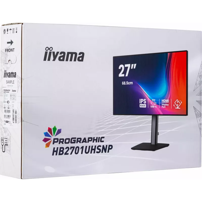 Monitor komputerowy iiyama PROGRAPHIC HB2701UHSNP-B1 68,6 cm (27 cali) 3840 x 2160 pikseli 4K Ultra HD LCD Czarny