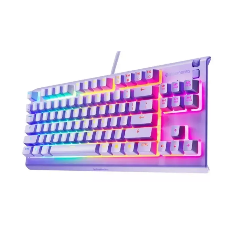 Klawiatura gamingowa TKL w stylu mechanicznym STEELSERIES Apex 3 TKL US z podświetleniem RGB, bez klawiatury numerycznej, układ US