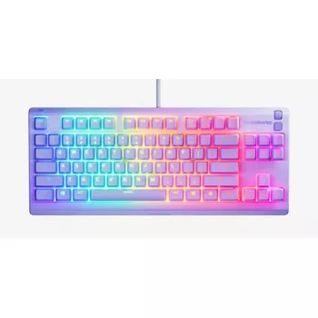 Klawiatura gamingowa TKL w stylu mechanicznym STEELSERIES Apex 3 TKL US z podświetleniem RGB, bez klawiatury numerycznej, układ US
