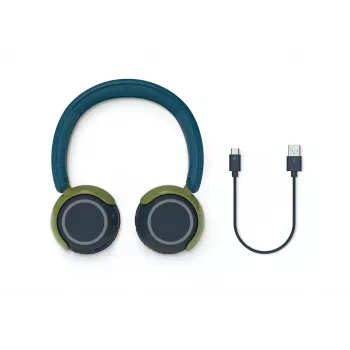 Philips 4000 series TAK4200CT/00 słuchawki/zestaw słuchawkowy Bezprzewodowe Pałąk na głowę Połączenia/Muzyka Bluetooth Niebieski, Zielony
