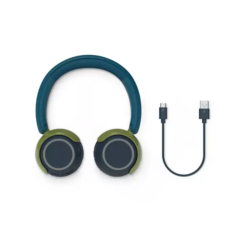 Philips 4000 series TAK4200CT/00 słuchawki/zestaw słuchawkowy Bezprzewodowe Pałąk na głowę Połączenia/Muzyka Bluetooth Niebieski, Zielony