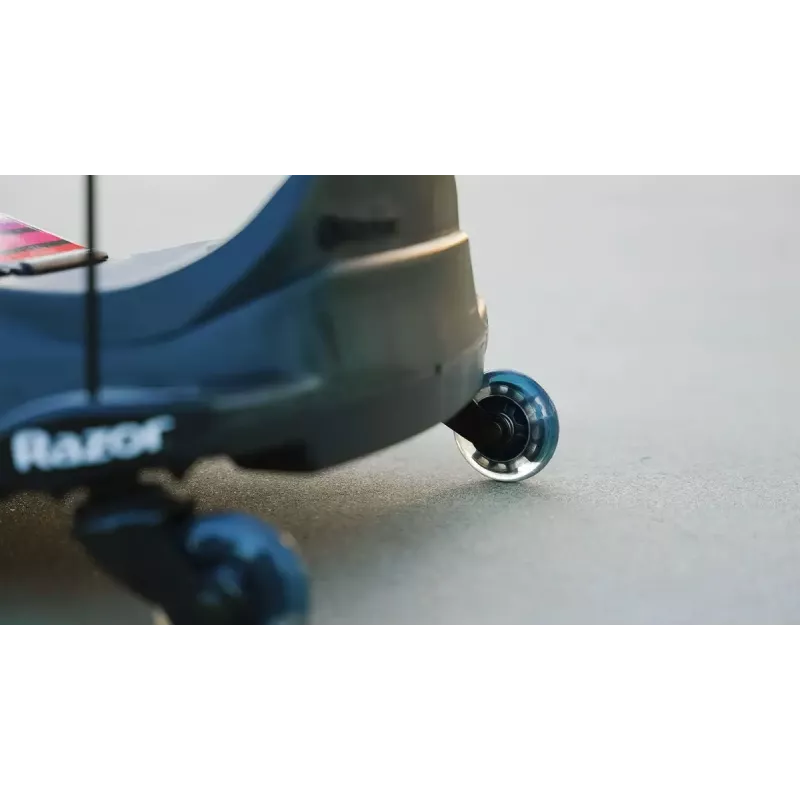 Elektryczny gokart driftowy Razor CRAZY CART Shift Lightshow — akumulator litowo-jonowy, pokaz świetlny LED, 13 km/h, 40 min