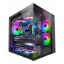 Obudowa PC TACENS Mars Gaming MCV-ONE Midi Tower — Czarna, ATX/Micro-ATX/Mini-ITX, hartowane szkło, obsługa wentylatorów 120 mm