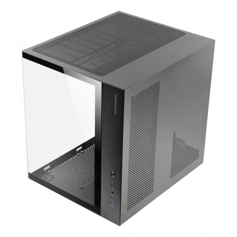 Obudowa PC TACENS Mars Gaming MCV-ONE Midi Tower — Czarna, ATX/Micro-ATX/Mini-ITX, hartowane szkło, obsługa wentylatorów 120 mm