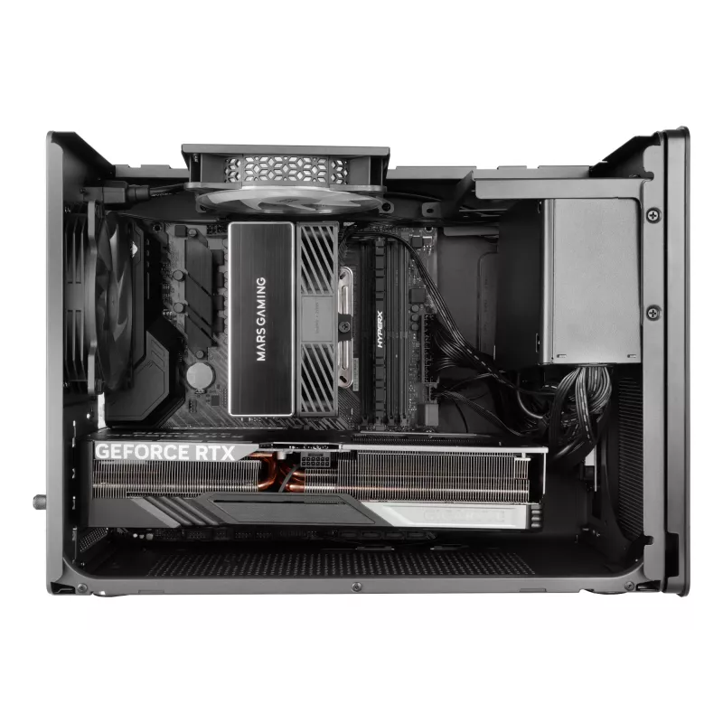 Obudowa PC Mini Tower TACENS Mars Gaming MC-XPRO — Mini-ITX/Micro-ATX, obsługa zasilaczy SFX, mesh, czarna, wentylatory 120 mm