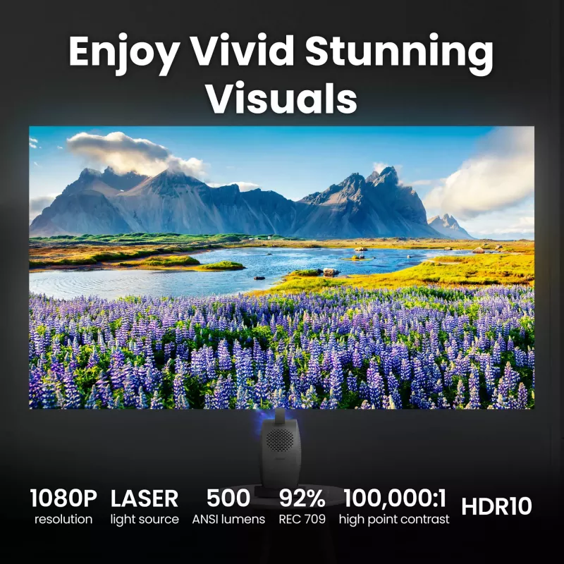 BenQ GV50p standardowy projektor laserowy DLP 1080p 500 ANSI lm, 16:9, 2,1 kg, 20 000 godz.