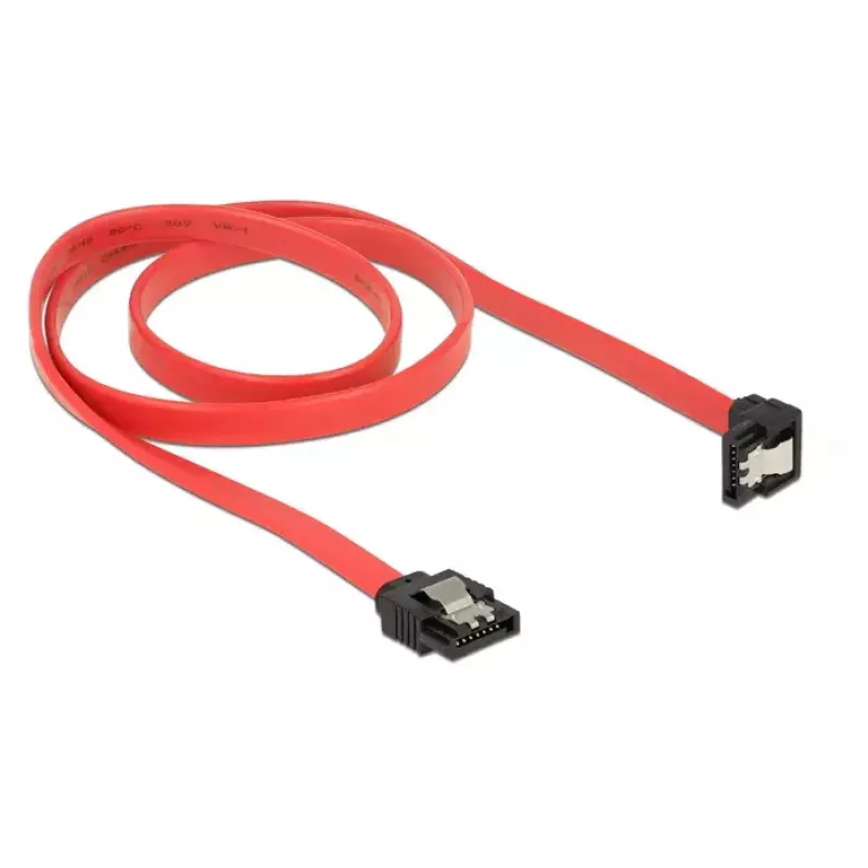 Kabel SATA DeLOCK 83980 0.7 m Czarny Czerwony