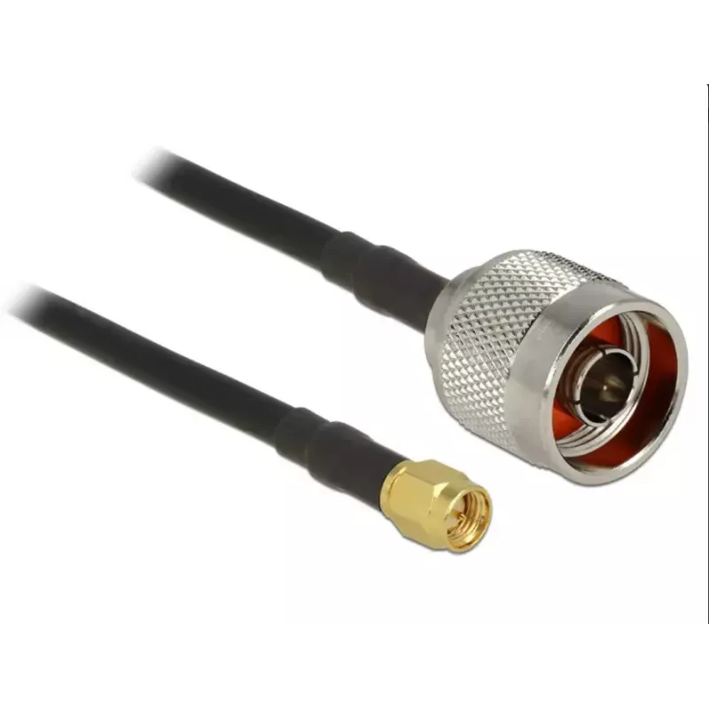 Kabel koncentryczny DeLOCK 89465 RG-58 5 m wtyk N wtyk SMA czarny